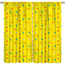Mid Century Curtains Retro 50s Pattern 2 Panels 42x54 in