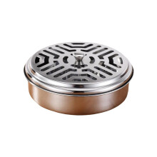 Scatola porta spirale antizanzare in acciaio inox,