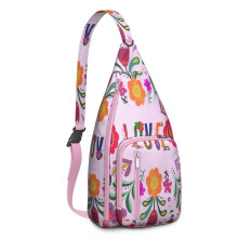 Sac à dos bandoulière fleuri pour femme - Imperméable et antivol