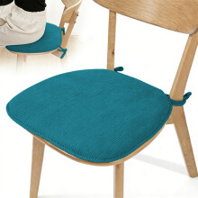 Thick Corduroy Horseshoe Chair Cushion Seat Pad Non Slip Office Desk Cushion with Removable Cover for Back Support Home Chair 16.9x16.1Inch