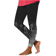 Women's Horro Print Leggings Stretchy Ankle Halloween Tights 3D Mummy Novelty Graphic Workout Pants