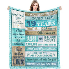 Couverture pour enfant pour son 12e anniversaire (152 x 127 cm)