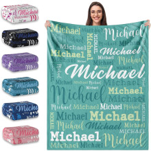 Coperta in flanella personalizzata con nome