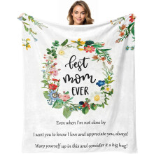 Pink Mom Blanket Gift for Mother – 50"x60", Birthday or Mother's Day Gift from Daughter or Son, Compatible with Sofa & Bed