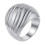Women's Stainless Steel Chunky Dome Shell Statement Ring Silver Size 9 1
