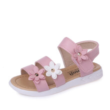 Toddler Girls Sweetheart Sandals, Non-Slip Rubber Flip Flops with Flower Detail – Compatible with Size 3