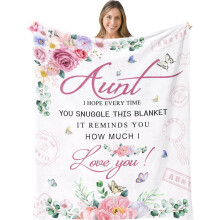 Couverture cadeau d'anniversaire pour grand-mère 60 x 50 pouces