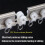 Rail de rideau flexible en aluminium, gris, fixation plafond/mur 5