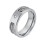 Herren-Ehering aus Edelstahl mit Zirkonia-Einlage, Silber 1