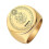 Edelstahl-Ehering mit Sternzeichen Skorpion, Gold, Größe 13 1