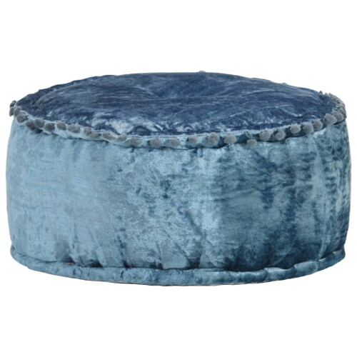 VidaXL vidaXL Pouf Rund Samt 40x20 cm Blau