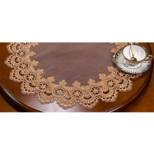 Macrame Round Tablecloth for Party, Lace Floral Embroidered Table Cloth Dresser Scarf Wedding Tabletop Table Decorations for Home and Dining Room