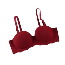 Women's Everyday Comfort Push Up Bra with Breathable Fabric and Adjustable Support for All Day Wear, Red, Size A