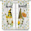 White Wood Stripe Bee Curtains Rod Pocket Thermal 2 Panels 2