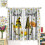 White Wood Stripe Bee Curtains Rod Pocket Thermal 2 Panels 4