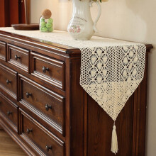 Boho Table Runner for Home Decor Long Table Runner Macrame Table Runner with Tassels for Dining Living Room Bedroom Bridal Shower