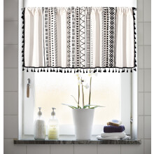 Boho Kitchen Valances for Windows, Farmhouse Tier and Valance Short Curtains for Bathroom, Living Room, Bedroom