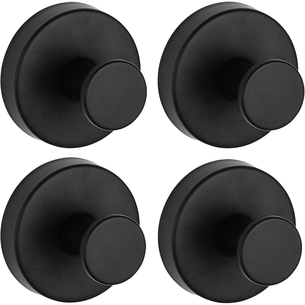 Luxe Hold No-Drill Hooks, Suction Towel Hooks For Shower, Bathroom, Kitchen, Glass, Mirror & Tile Â 4Pcs Black (Compatible With Luxe Hold) 9489952362076