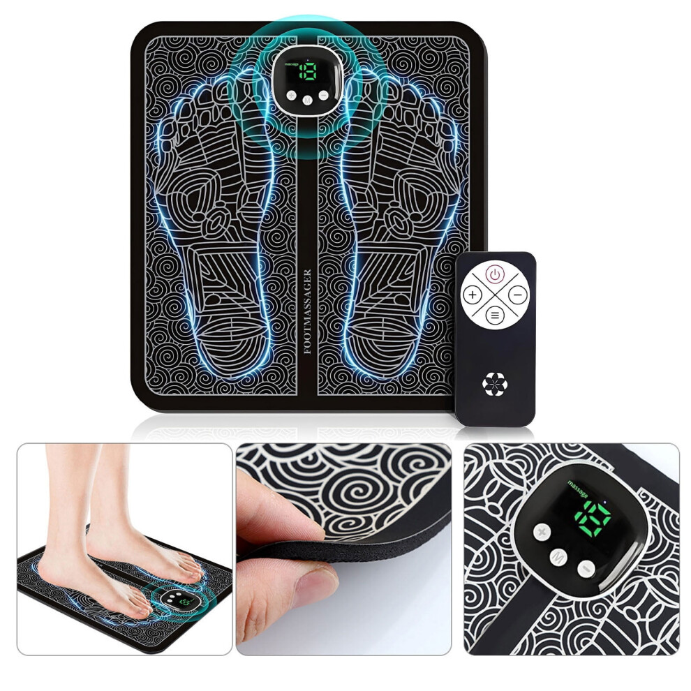 EMS Foot Massager Mat for Neuropathy â Portable, Rechargeable, 8 Modes, Pain Relief & Circulation Boost