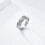 Stainless Steel Wheat Flower Ring Silver Size 8 2