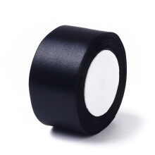 1roll Garment Accessories 2 inch(50mm) Satin Ribbon Black 25yards/roll(22.86m/roll) 1roll