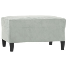 vidaXL Fußhocker Hellgrau 70x55x41 cm Samt