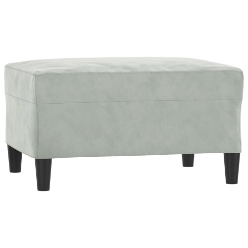 VidaXL vidaXL Fußhocker Hellgrau 70x55x41 cm Samt