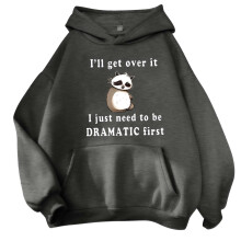 Women's Oversized Animal Graphic Hoodie, Dark Gray L – Under $15, Comfort Hoodies Compatible with Winter Styling