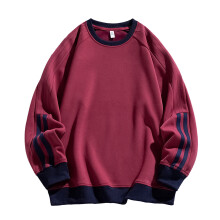 Mens Crewneck Men's Hoodless Sweatshirt Autumn Winter Round Neck Color Block Casual Long Sleeve