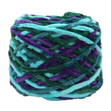 Soft Fluffy Chenille Yarn Skeins (165g) for Crocheting, Knitting, Scarves & Sweaters – Blue/Green/Purple – Compatible with All Handcrafting