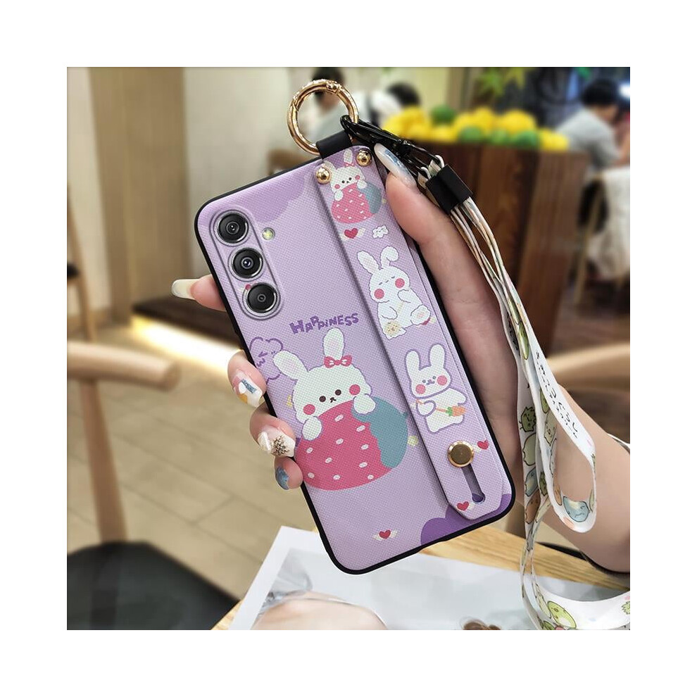 Phone Case For Samsung Galaxy A35 5G Global Â Shockproof, Anti-Dust, Wristband & Cartoon Ring Design 9448483071963