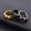 Men's Stainless Steel Tiger Head Ring Silver Black Size 13 3