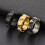 Men's Stainless Steel Tiger Head Ring Silver Black Size 13 4