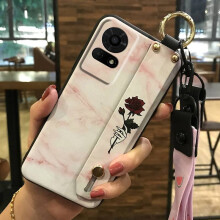 Phone Case Compatible with TCL 50LE/T510SPP – Shockproof, Kickstand, Wristband, Dust-Resistant Silicone Flower Design