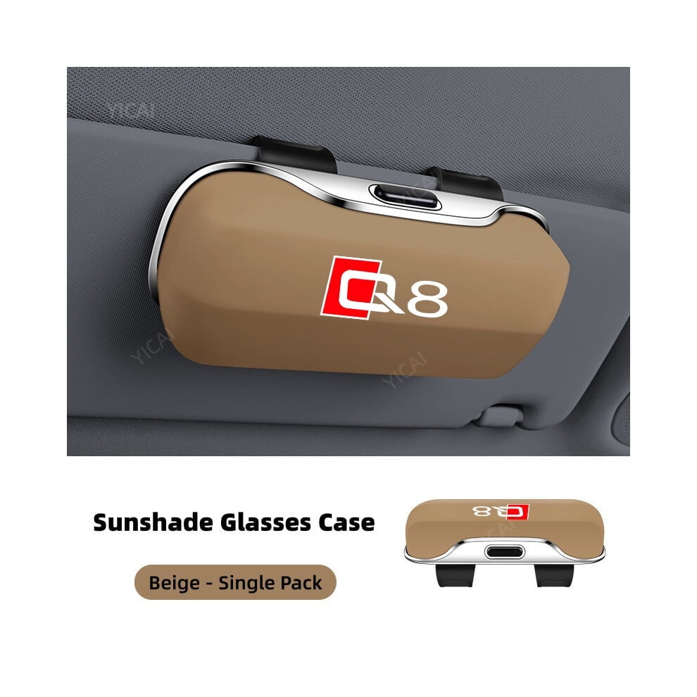 For Audi Q8 Car Sun Visor Glasses Box Eyeglasses Holder Car Interior Dust And Fall Prevention 9448483028073