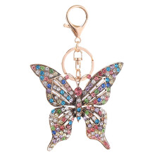 Fjärilsnyckelring med strass för kvinnor, presenter till flickvän, alla hjärtans dag, bilnyckelring, handväska, presentpåse, nyckelring,