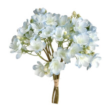 4-Bundles 15.7" Artificial Jasmine Flowers Bouquet, Fake Silk Flowers for Wedding and Home Decor, Realistic Artificial Floral Arrangement, Blue
