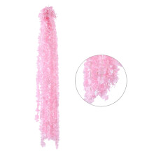 10-Pack 3.3FT Artificial Hydrangea Hanging Plants and Vines, Greenery Garland Decor for Garden, Porch, Terrace and Home Wedding Decoration, Pink