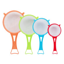 4Pcs Fine Mesh Strainer Set, Solid-Liquid Separator for Yogurt, Baking, Kefir, Tea, Juice, Pasta – Non-Handle Design