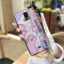 BLU View3/B140DL Phone Case – Silicone Shockproof, Waterproof, Dust-Resistant, Cute Cartoon Design with Ring Holder & Lanyard