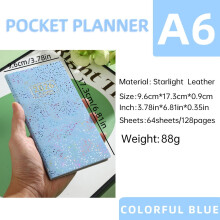 A6 Mini-Notizbuch & Tagesplaner – Tragbares Reisetagebuch, Terminplaner, strapazierfähiges Papier für Büro, Schule, Zuhause, Reisen –