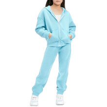 Lys kongeblå barne-joggedress (jakke + bukse), normal passform, kompatibel med ungdomsstørrelser, for gutter og jenter, 9 år