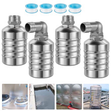 4/6 piezas Válvula de flotador de control automático de nivel de agua de 1/2" y 3/4" de acero inoxidable apto para uso alimentario para tanque de