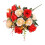 Buquê de rosas vermelhas artificiais de seda plástica de 33 cm (13 polegadas) 1