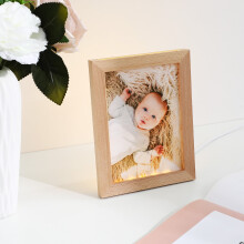 Cornice portafoto a LED con luce calda, luce notturna minimalista, 1 set