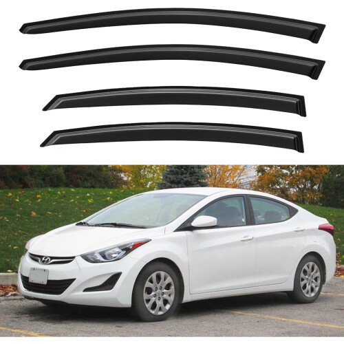 Out-Channel Window Visors for 2011–2016 Hyundai Elantra