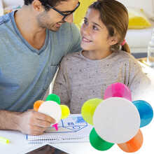 5-farbiges Stern-Textmarker-Set, wasserbasiert, schnelltrocknend, wischfest, leuchtend fluoreszierend – kompaktes Design für Büro, Schule,
