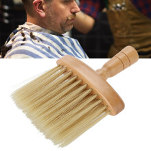 Neck Face Duster Brush Salon Hair Cleaning Wooden Sweep Brush Hair Cut Hairdressing Tool, Face Hair Brush, Barber Brush