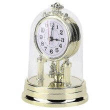 2026 Table Clock, Antique European Retro Style Living Room Silent Clock, Battery Operated for Table, Bedroom,