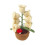 Veilleuse fleur jaune crochetée à la main 15 cm 1